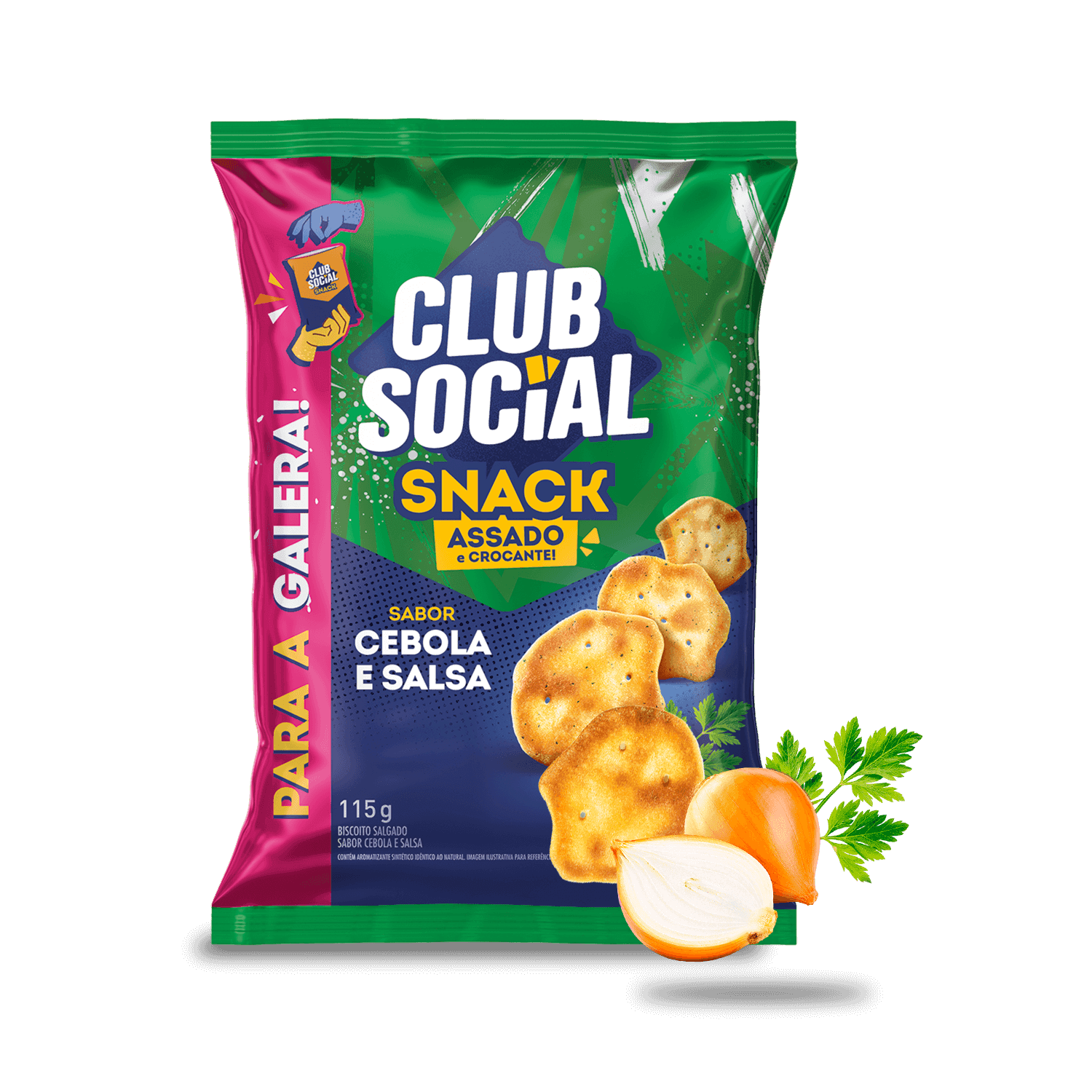 Salgadinho Club Social Snack Cebola e Salsa 115g