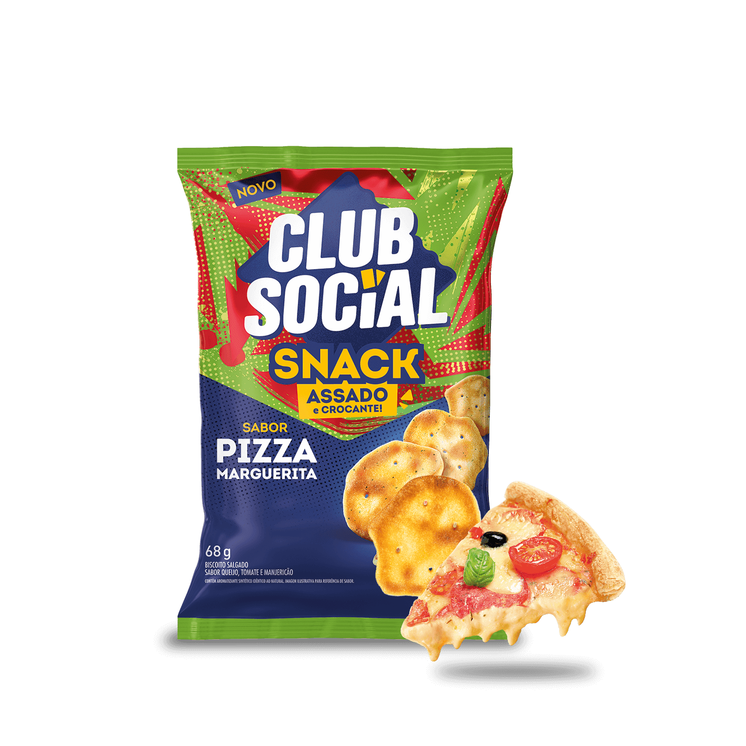 Salgadinho Club Social Snack Pizza 68g