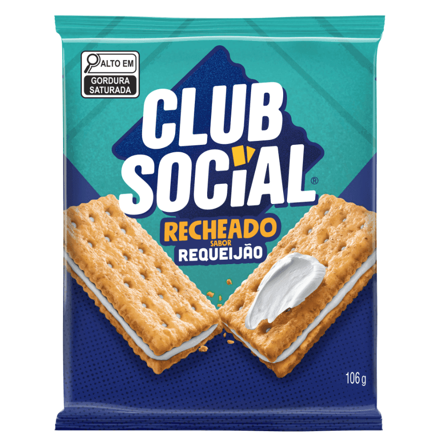 Club Social Recheado Requeijão Multipack 106g